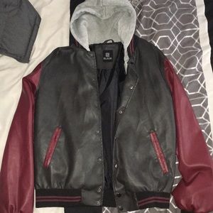 Varsity Bomber jacket with hood